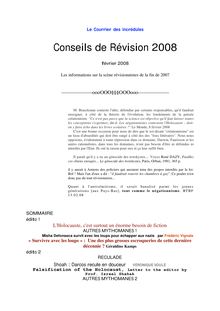 Conseils de Révision 2008