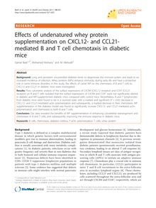 Effects of undenatured whey protein supplementation on CXCL12- and CCL21-mediated B and T cell chemotaxis in diabetic mice