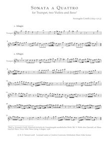 Partition trompette (C), Sonata a Quattro, Corelli, Arcangelo