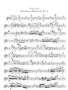 Partition flûte 1, 2, Piccolo, Hungarian Rhapsody No.9, Pesther Carneval / Le carnaval de Pesth