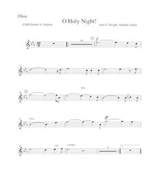 Partition hautbois, flûte, Cantique de Noël, Minuit Chrétiens, Adam, Adolphe