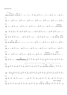 Partition tambourin, Radetzky March, Op.228, Strauss Sr., Johann