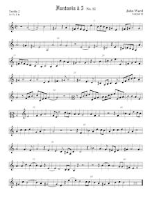 Partition Treble2 viole de gambe, original clefs, 15 fantaisies  en Paris  par John Ward