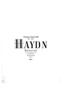 Partition de piano, violon sonates, Haydn, Joseph