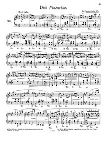 Partition complète, Mazurkas, Chopin, Frédéric