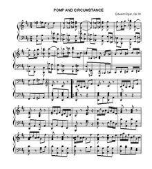 Partition Incomplete score, Pomp et Circumstance, Op.39, Elgar, Edward