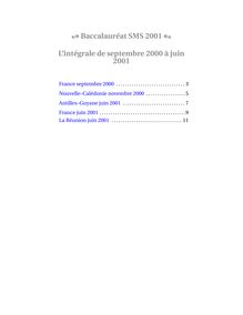 Mathématiques 2001 S.M.S (Sciences Médico-Sociales) Baccalauréat technologique