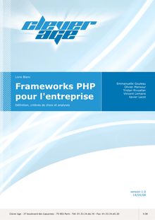 Frameworks PHP pour l entreprise
