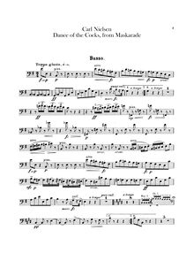 Partition Basses, Masquerade, Maskarade, Nielsen, Carl par Carl Nielsen