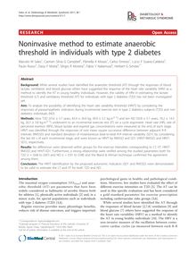 Noninvasive method to estimate anaerobic threshold in individuals with type 2 diabetes