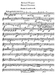 Partition trompette 1, 2, 3, 4 (en D), Rienzi, der Letzte der Tribunen