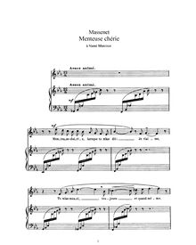 Partition complète (E♭ Major: haut voix et piano), Menteuse chérie!