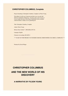 Christopher Columbus and the New World of His Discovery — Complete