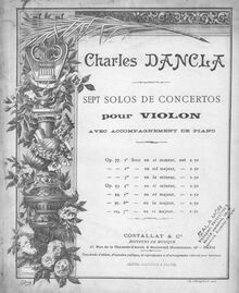 Partition de piano, Solo de concours No.7, D major, Dancla, Charles