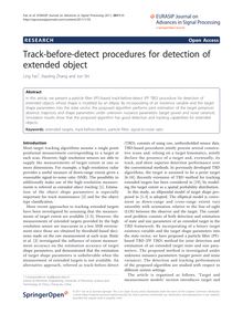 Track-before-detect procedures for detection of extended object