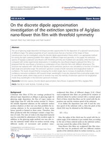 On the discrete dipole approximation investigation of the extinction spectra of Ag/glass nano-flower thin film with threefold symmetry