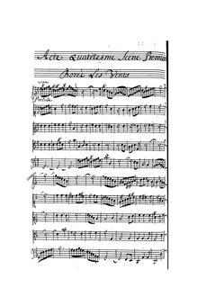 Partition Acte 4, La Naissance de Venus, Pastorale, Collasse, Pascal