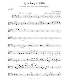 Partition altos, Symphony No.26, B major, Rondeau, Michel par Michel Rondeau