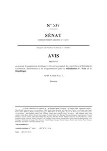 Projet de loi d orientation et de programmation pour la refondation de l école de la République (Sénat)