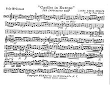 Partition Solo Cornets (B♭), Castles en Europe, Europe, James Reese