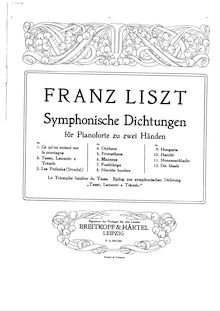 Partition complète, Les Préludes, Symphonic Poem No.3, Liszt, Franz
