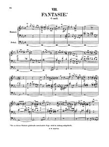 Partition Fantasia, Fantasia et Fugue en C minor, C minor, Bach, Johann Sebastian
