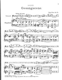 Partition de piano, Gesangscene, Op.35, D major, Kaun, Hugo