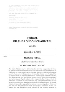 Punch, or the London Charivari, Volume 99, December 6, 1890