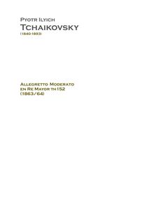 Partition complète, Allegretto moderato, D major, Tchaikovsky, Pyotr