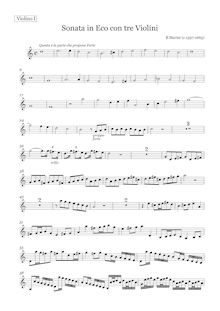 Partition violon I, Sonata en Eco con tre violini, Marini, Biagio
