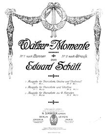 Partition violon, Walzer Momente nach Lanner et Strauss, Schütt, Eduard