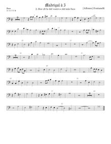 Partition viole de basse, Primo Libro di Madrigali, Fontanelli, Alfonso par Alfonso Fontanelli