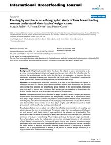 Feeding by numbers: an ethnographic study of how breastfeeding women understand their babies  weight charts