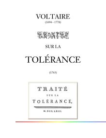 traité sur la tolerance de Voltaire