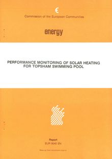 Performance monitoring of solar heating for the Topsham swimming pool