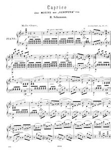 Partition , Capriccio en Rondoform über Motive aus der Oper Genoveva von R. Schumann, 4 Paraphrases de Salon, Op.61