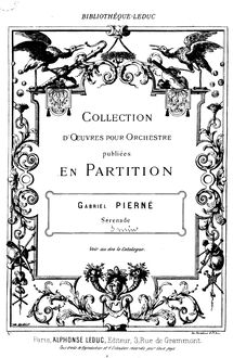 Partition complète, Serenade, Pierné, Gabriel par Gabriel Pierné