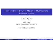 From Fractional Brownian Motion to Multifractional