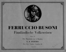 Partition complète, Finnländische Volksweisen, Op.27, Busoni, Ferruccio