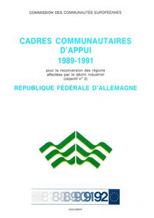 Cadres comunautaires d appui 1989-1991 - République fédérale de l Allemagne