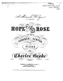 Partition complète, Brilliant Variations on Hope et pour Rose, Chant favori de Stephen Glover, varié pour le piano