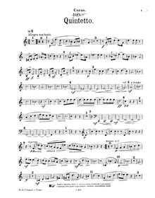 Partition cor , partie, quintette, Quintetto, Fibich, Zdeněk