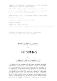Supplemento ao n.º 7 das Insomnias de Camillo Castello Branco