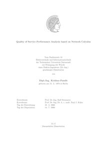 Quality of service performance analysis based on network calculus [Elektronische Ressource] / von Krishna Pandit