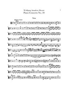 Partition altos, Piano Concerto No.18, B♭ major, Mozart, Wolfgang Amadeus par Wolfgang Amadeus Mozart