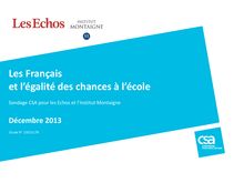 CSA : Les Français et l’égalité des chances à l’école 