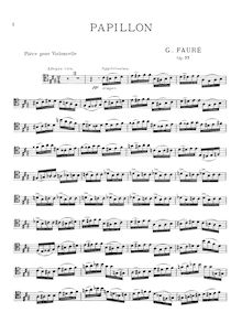 Partition complète et solo , partie, Papillon, Op. 77 par Gabriel Fauré