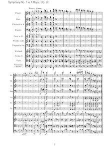 Partition , Presto, Symphony No.7, A major, Beethoven, Ludwig van par Ludwig van Beethoven