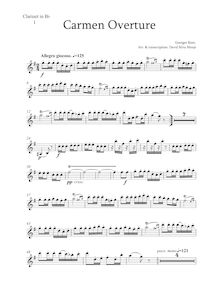 Partition clarinette 1 (B♭), Carmen, Opéra-comique en quatre actes