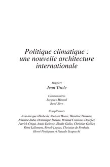 Politique climatique. Une nouvelle architecture internationale.